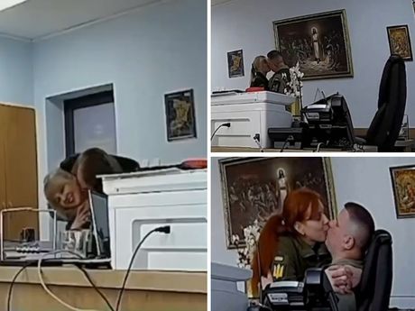 Ukrajinski vojni službenik snimljen je u intimnom trenutku
