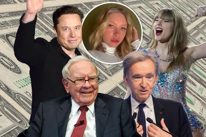 Livia Voight, Talyor Swift, Warren Buffett, Bernar Arno, Elon Mask