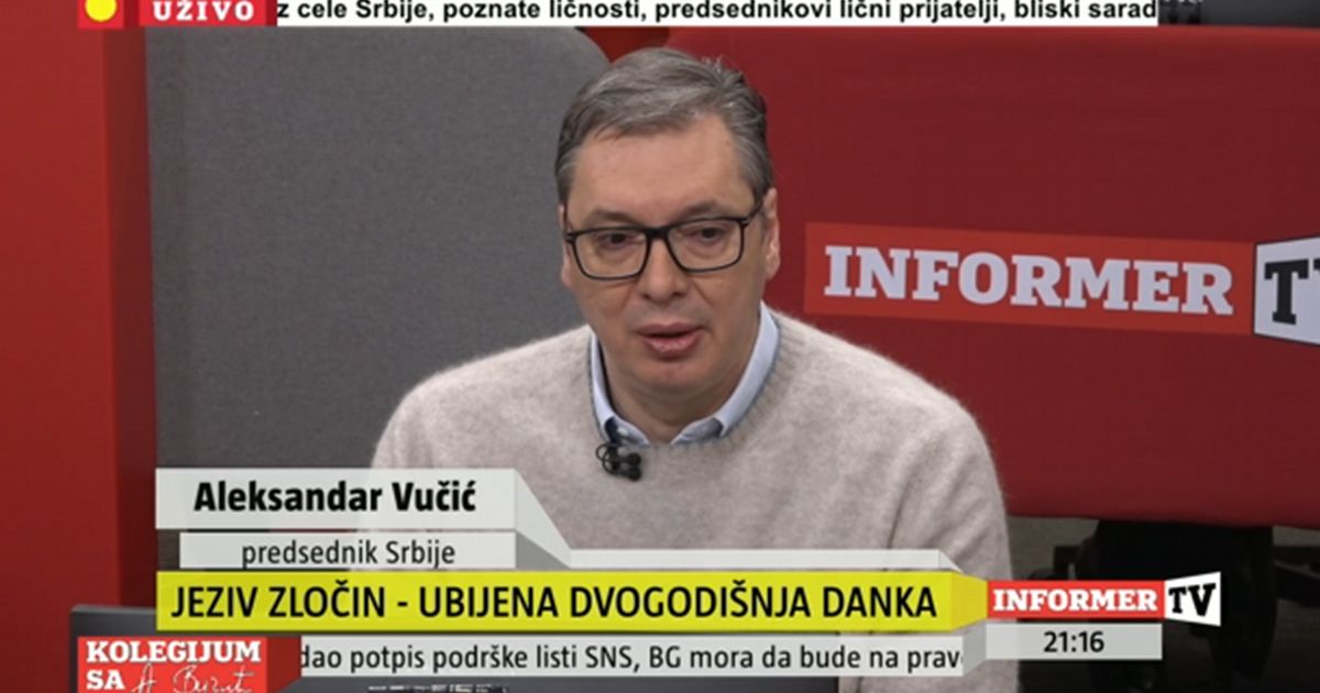 Predsednik Vučić o zločinu u Boru: Ako neko delo zaslužuje smrtnu kaznu onda je to ovo