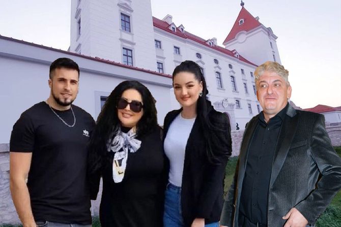 Dragana Mirković i Toni Bijelić sa decom, Marko i Manuela Mirković