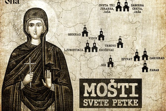 Mošti svete Petke, mapa Mošti svete Petke, mapa