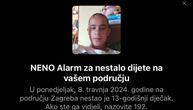 Nestao dečak (13) u Zagrebu: Aktiviran NENO alarm