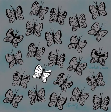 Skrivalice, mozgalice leptir