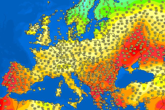 Današnje temperature vazduha