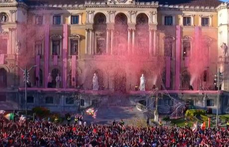 Slavlje navijača FK Atletik Bilbao nakon osvojenog Kupa kralja