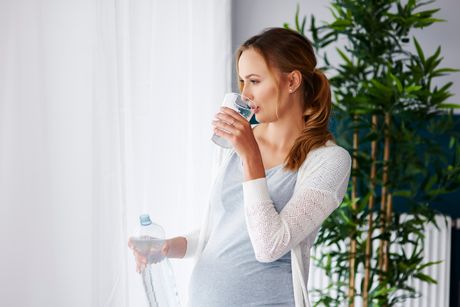 trudnica, trudnoća, voda, trudnica pije vodu, voda, hidratacija