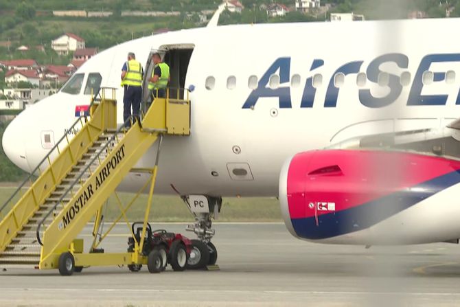 prvi let Er Srbija avio linija Beograd Mostar