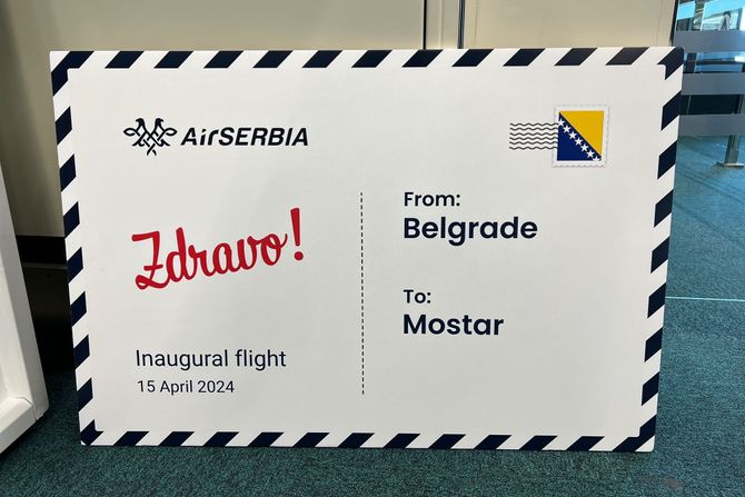 Er Srbija avio linija Beograd Mostar