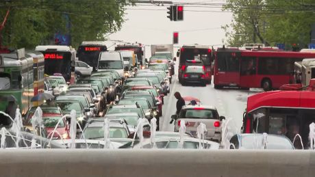 Beograd kiša saobraćaj gužva gužve