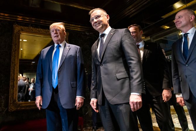 Donald Tramp Andžej Duda Donald Tramp Andžej Duda