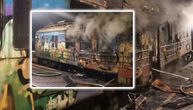 Three people arrested on suspicion of setting train on fire in Batajnica