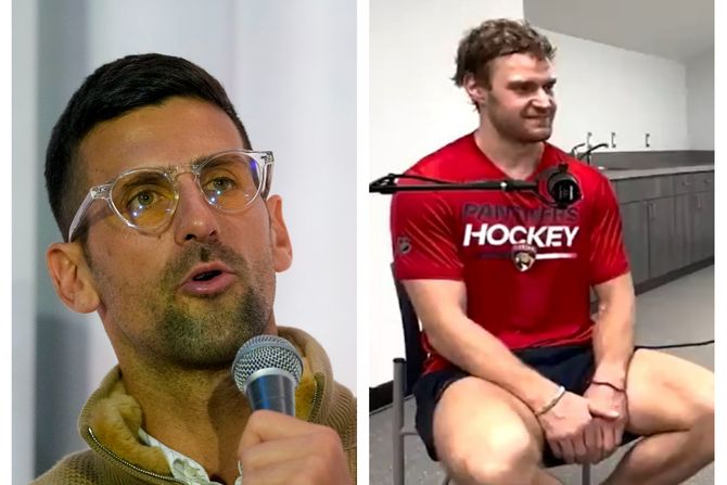 Novak Đoković i Aleksandar Barkov Novak Đoković i Aleksandar Barkov