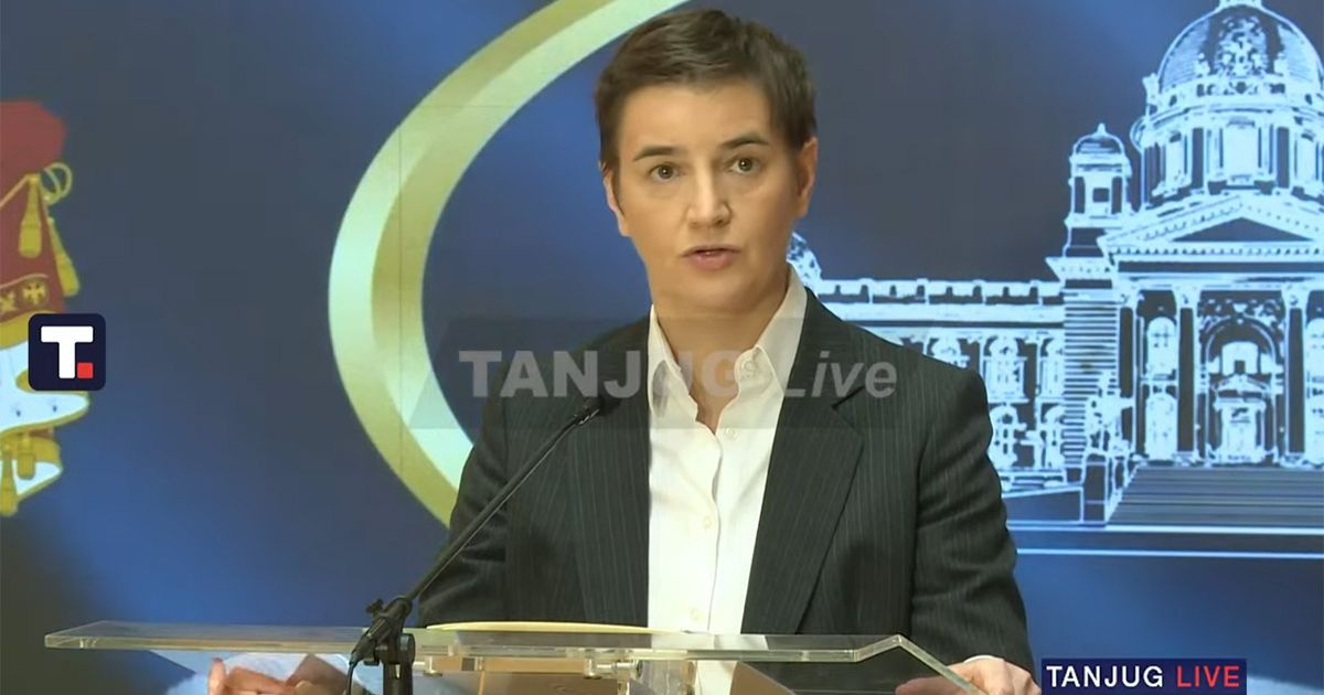 Predsednica Narodne skupštine Ana Brnabić se obraća javnosti