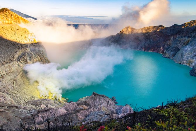 Ijen Idžen vulkan Indonezija