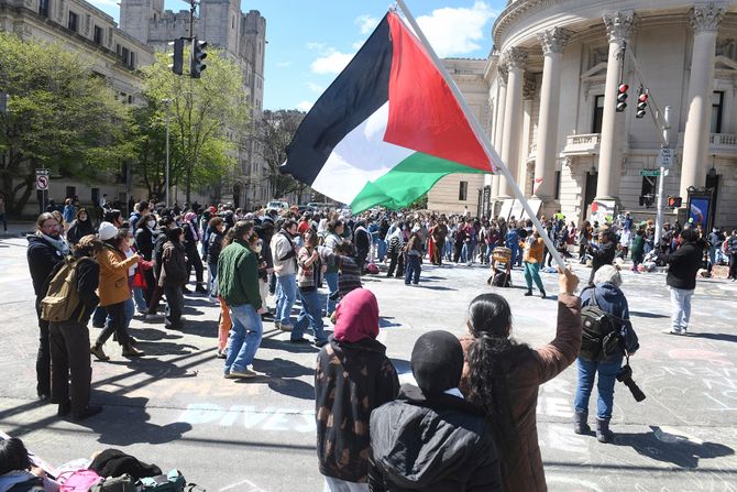 Propalestinske demonstracije na Univerzitetu Jejl