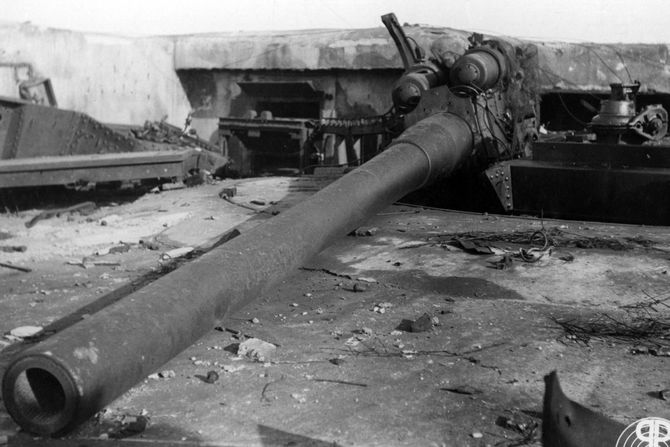 The remains of a gun placed in a fort of the Sevastopol defensive line