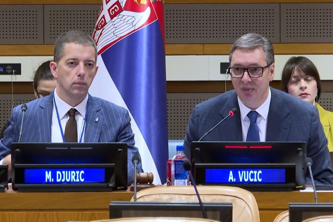 Aleksandar Vučić Ujedinjene nacije UN Srebrenica