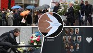 Suze, sveće i cveće ispred OŠ "Vladislav Ribnikar": Na Tašmajdanu na video-bimu slike ubijenih