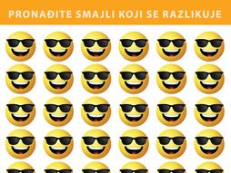 Pronađite smajli koji se razlikuje, mozgalica test