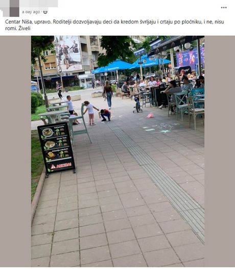 Niš deca crtaju kredom