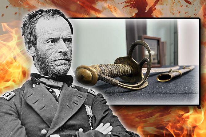 General Vilijam Šerman William Tecumseh Sherman sablja aukcija rat