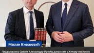 Knežević poklonio Vučiću sabrana dela Njegoša: Ne za kućnu biblioteku, već za UN