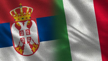 Srbija Italija zastave