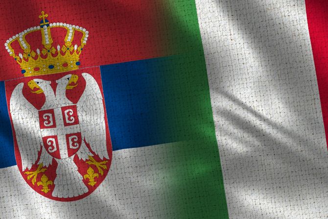 Srbija Italija zastave