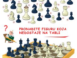 Pronađite figuru koja nedostaje na tabli, mozgalica test