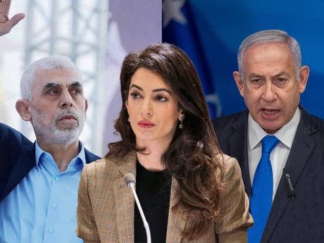 Amal Kluni, Benjamin Netanjahu i Jahja Sinvar