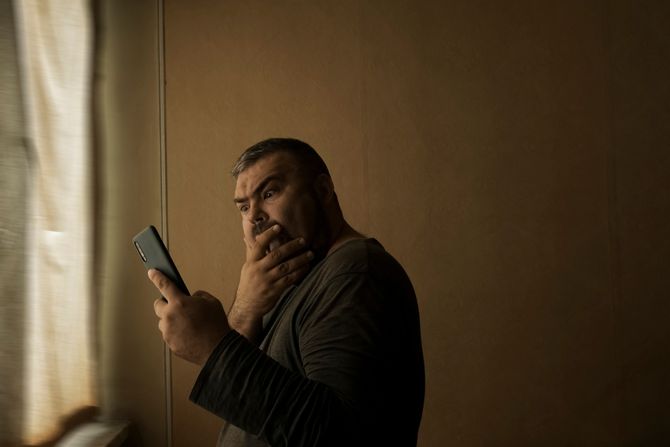 Muškarac strah telefon Muškarac strah telefon