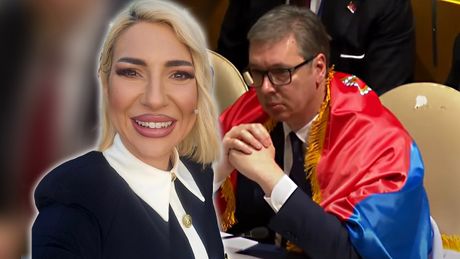 Jovana Jeremić ponosna na svog predsednika Aleksandar Vučić zastava Srbija UN rezolucija Srebrenica