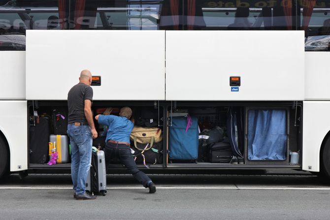 Autobus putovanja putovanje koferi Autobus putovanja putovanje koferi
