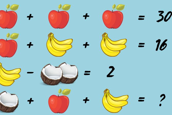 Test mozgalica jabuka banana kokos Test mozgalica jabuka banana kokos