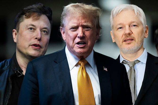 Donald Tramp, Ilon Mask, Džulijan Asanž Donald Tramp, Ilon Mask, Džulijan Asanž