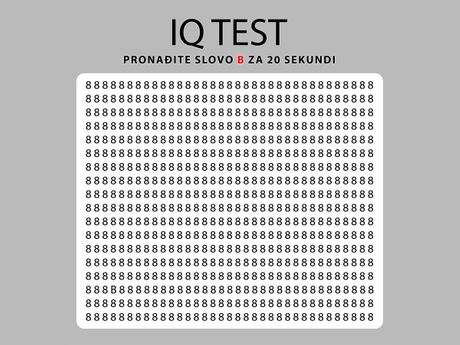 IQ test pronađi slovo B