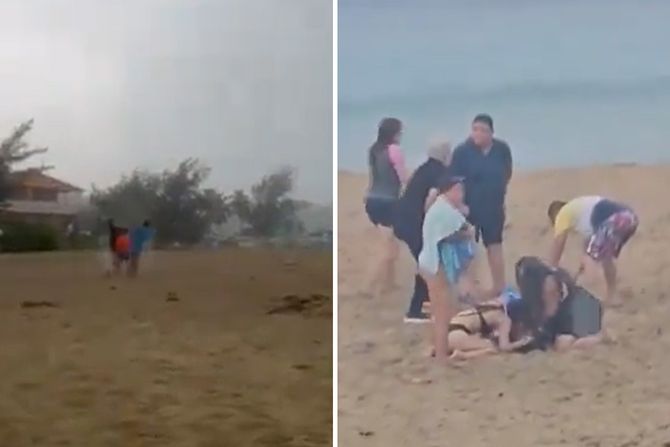 Udar groma na plaži Udar groma na plaži