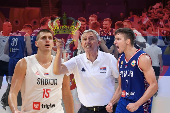 Košarkaši Srbije Manila , Nikola Jokić, Svetislav Pešić i Bogdan Bogdanović