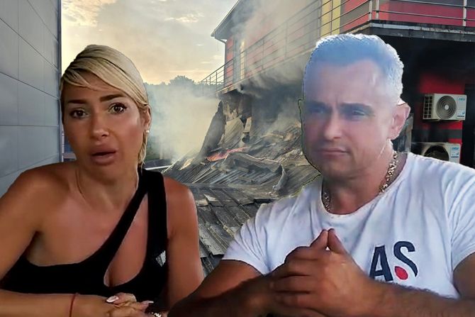 Jovana Jeremić i Dragan Stanković posle požara u pogonu