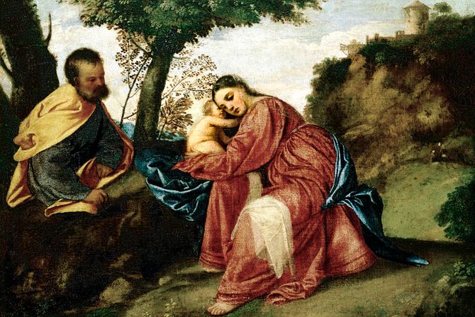 Rest On The Flight Into Egypt,  Titian