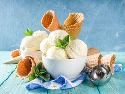 sladoled, vanila, kugle sladoleda, sladoled od vanile