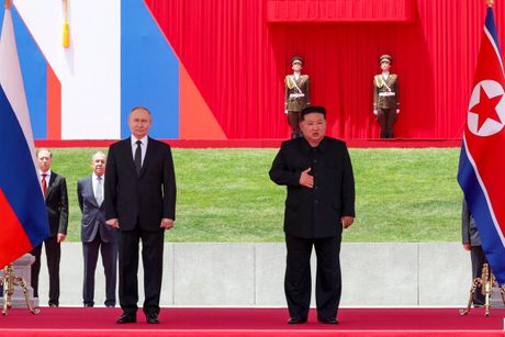 Kim Džong Un Vladimir Putin Pjongjang Severna Koreja Kim Džong Un Vladimir Putin Pjongjang Severna Koreja