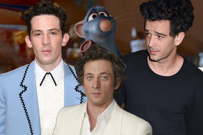 Josh O'Connor, Matty Healy i Džeremi Alen Vajt i Ratatouille Josh O'Connor, Matty Healy i Džeremi Alen Vajt i Ratatouille