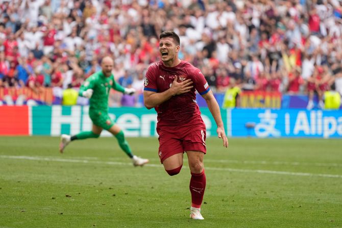 Slovenija - Srbija, Euro 2024, Luka Jović Slovenija - Srbija, Euro 2024, Luka Jović