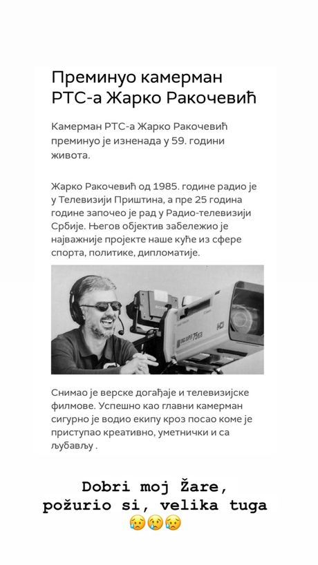 Oproštaj voditeljke Marije Popović od kolege