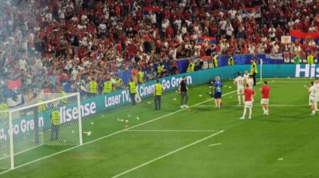 Fudbaleri Srbije i navijači u Minhenu