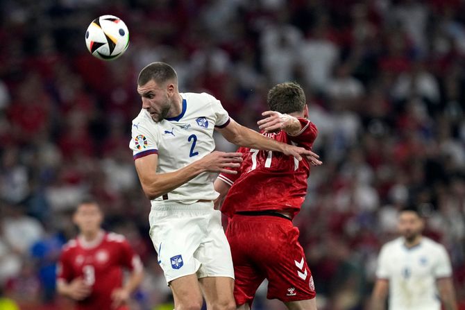 Fudbal Evropsko fudbalsko prvenstvo EURO 2024 Danska Srbija