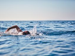plivanje, more, plivač, čovek pliva, čovek u moru