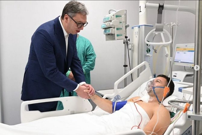 Aleksandar Vučić i Miloš Jevremović