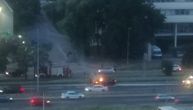 Zapalio se automobil na auto-putu u Beogradu